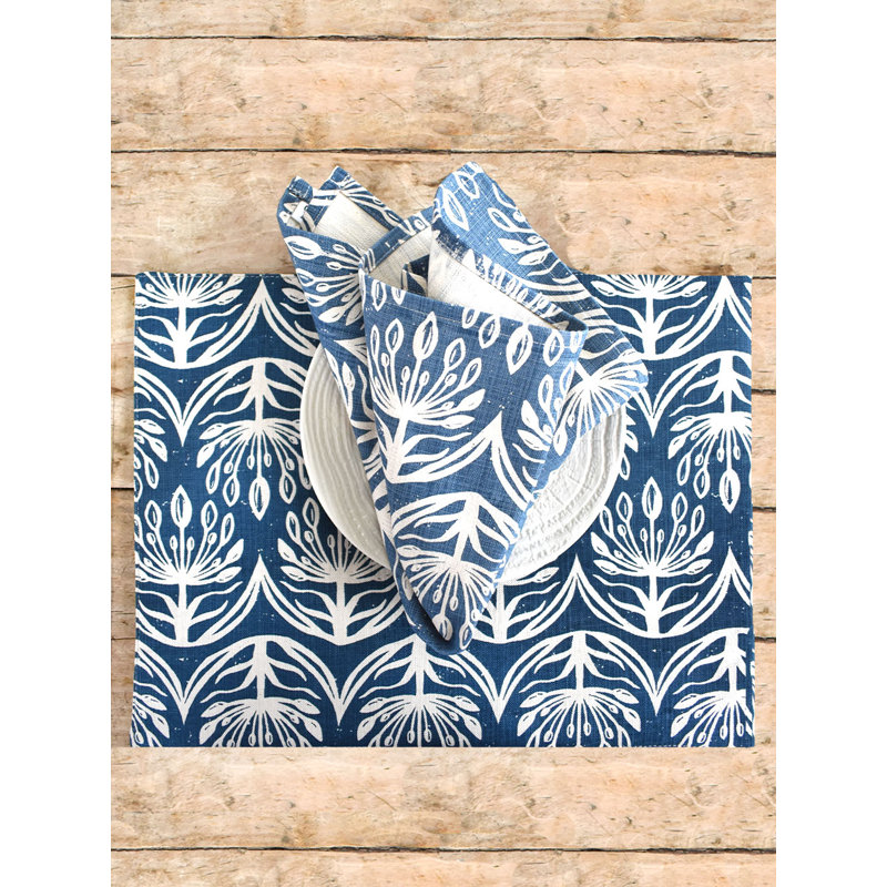 Ensemble de 4 napperons de table French Home - Indigo, Indigo