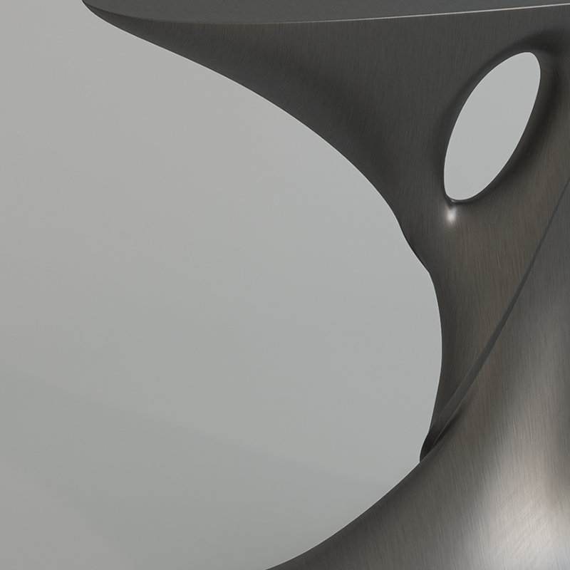 Modern Minimalist Art Console Table, Gray