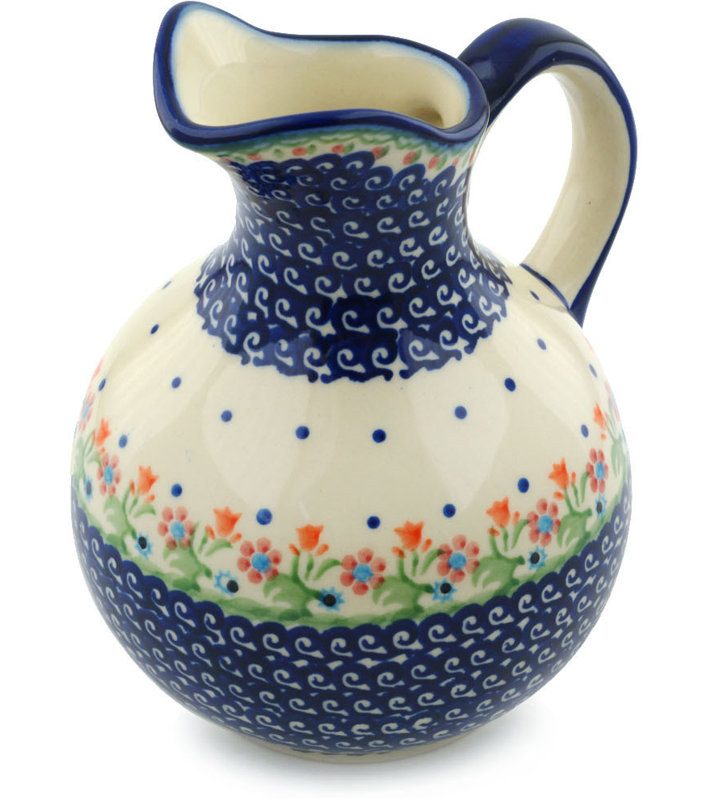 Spring Flowers 44 oz. Pitcher, 44 oz., Navy
