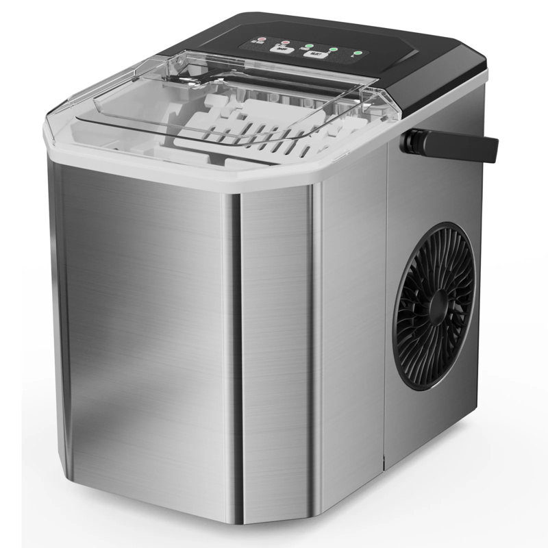Machine à glaçons portable - production rapide 26LBS / 24H, compatible WiFi avec contrôle intelligent pour la maison et les voyages