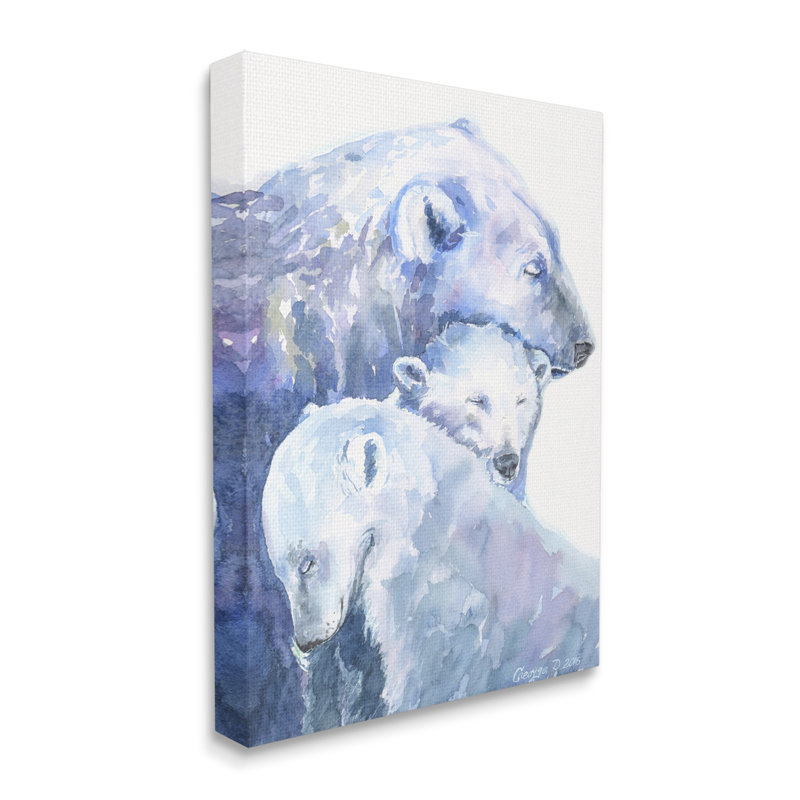 Portrait d'un ours polaire, Toile tendue, H 40 po x l 30 po