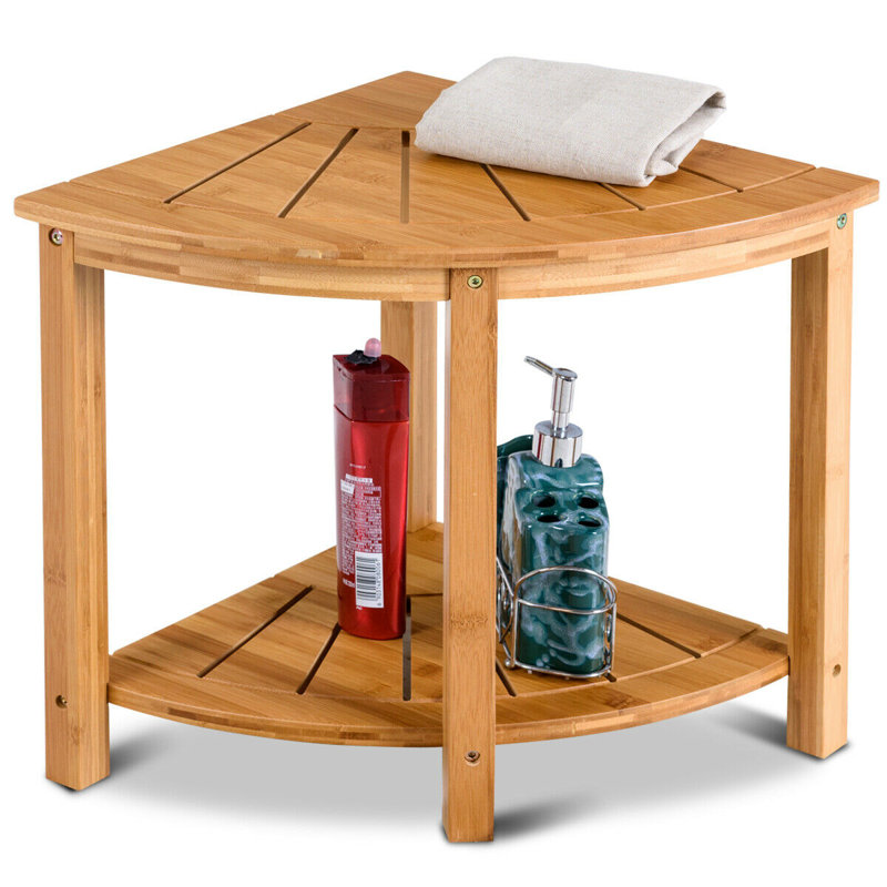 Gonvick Freestanding Bamboo Shower Seat