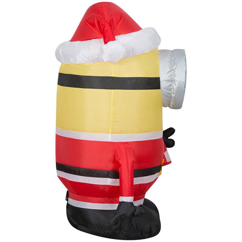 Minion Stuart Licking Candy Cane Airblown Inflatable, 42.13" H x 32.28" W x 24.41" D