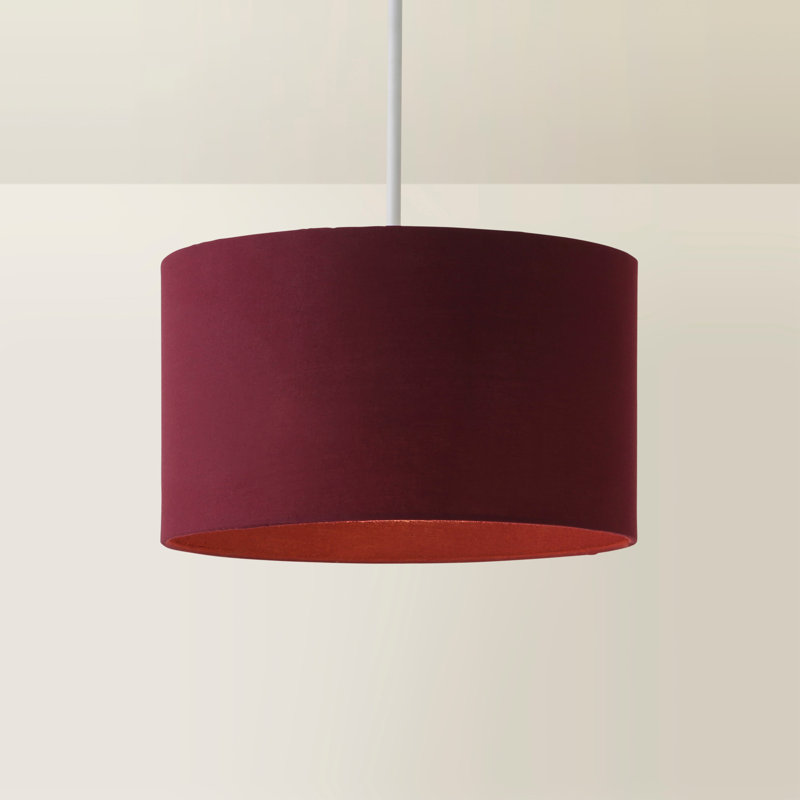Blended Fabric Drum Lamp Shade ( Slip-On ), Purple, 15cm H x 25cm W x 25cm D