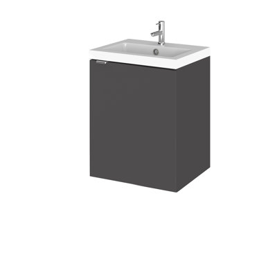Fusion 405mm Single Bathroom Vanity with Integrated Solid Surface Basin