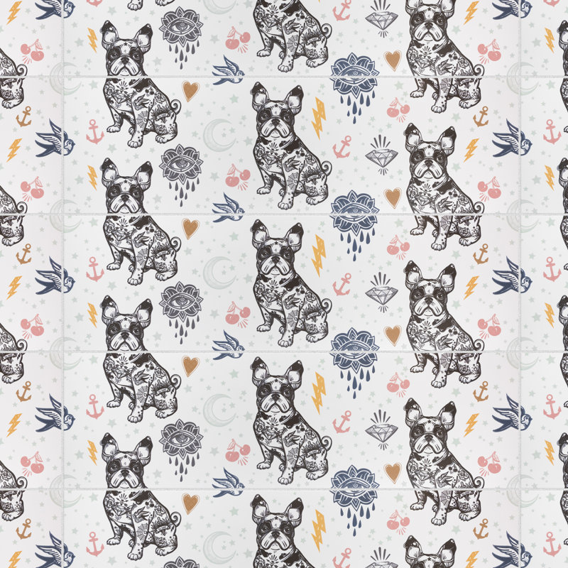 Rockstar 12" x 39" Ceramic Patterned Wall Tile