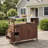 54.33" Farmhouse Rolling Outdoor Kitchen Cart, Solid Wood Frame with Stainless Steel Top, Spice Rack, Towel Rack, Lockable Wheels & Multi-Functional Storage for Patio, Backyard BBQ & Kitchen-194947465