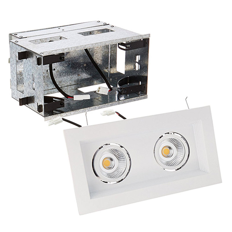 Mini Multiple 3.5" LED Recessed Lighting Kit, 25°, 2700K, White