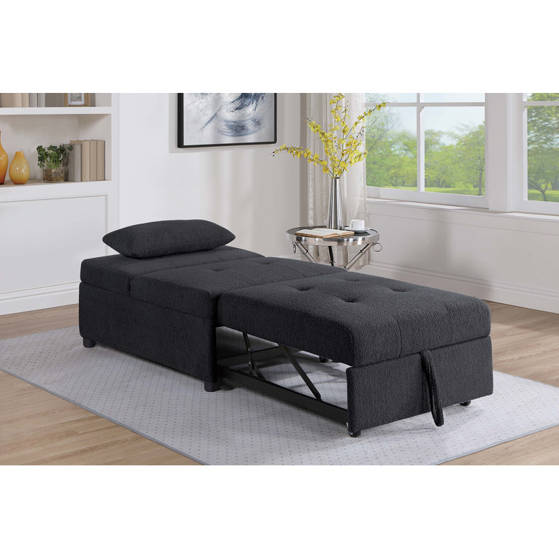 Canapé-lit contemporain en tissu Sherpa