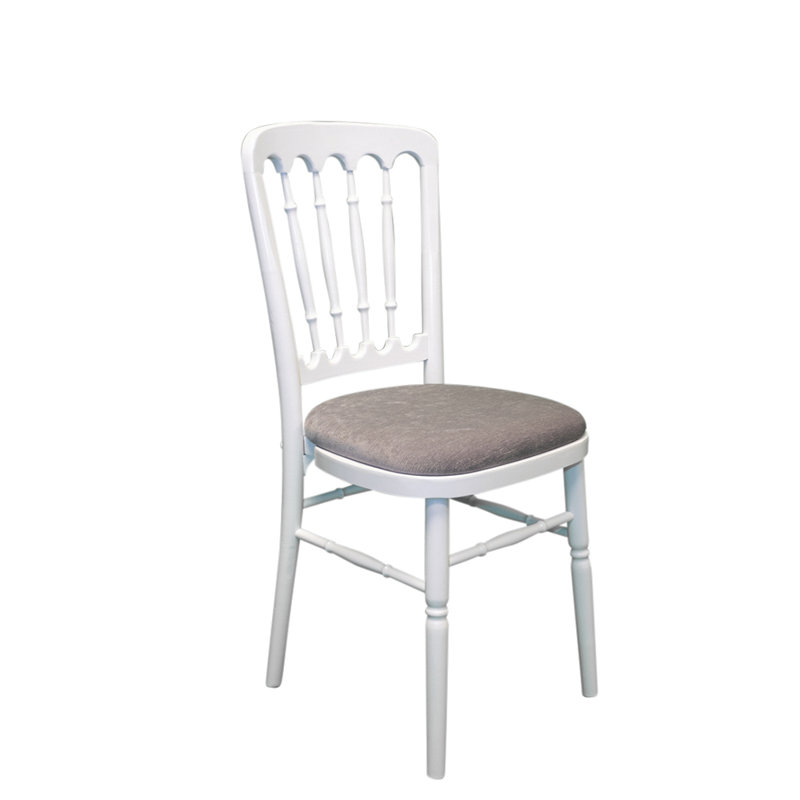 Avalos 43cm H Polyester Blend Upholstered Slat Back Side Chair, White, Grey