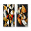 Ensemble de 2 pièces d'art abstrait noir et jaune III-1978121569-1978121579