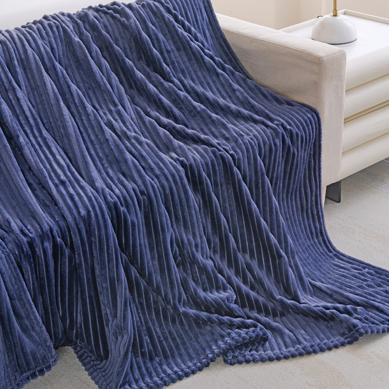 Couverture unie, Double / Grand, Bleu marine