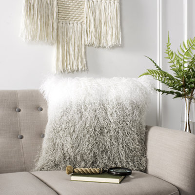 Suri Sheep Skin Faux Fur Throw Pillow