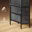 HOMCOM Slim Fabric Chest of Drawers with 4 Drawers Narrow Steel Frame Black