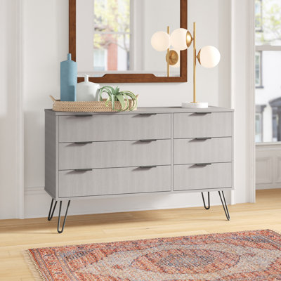 Dufresne 3+3 wide chest of drawers, industrial design