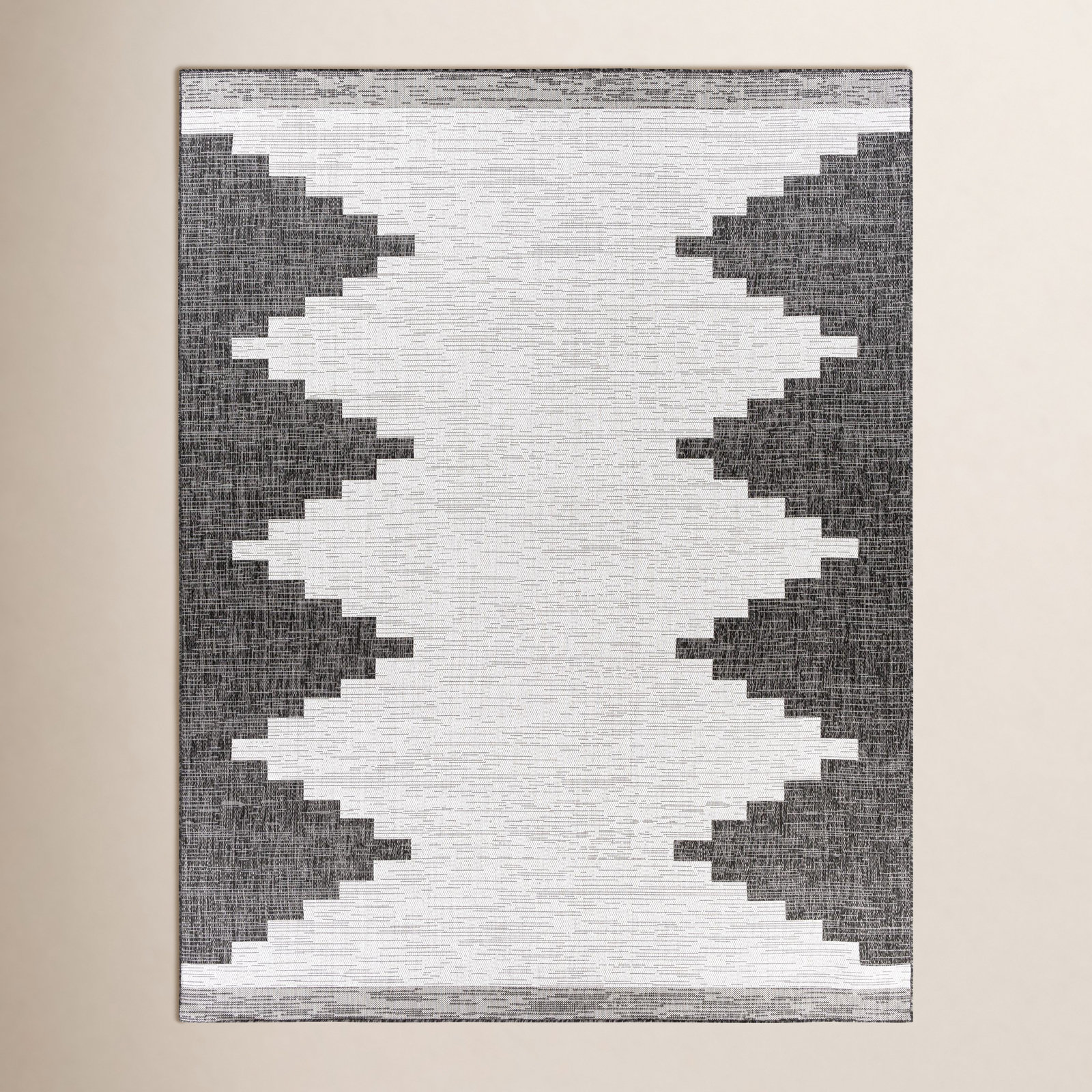 Mortimer Charcoal Outdoor Rug, Rectangle 7'10" x 10'2"