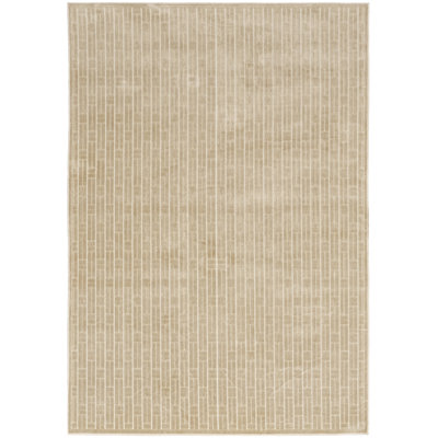 Nourison Washable Charm 5' x 7' Beige Ivory Modern Indoor Rug