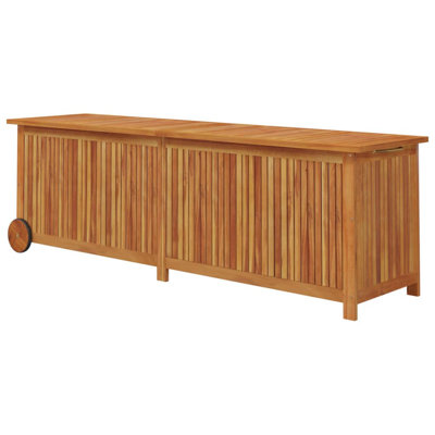 Water Resistant Acacia Solid Wood Deck Box in Brown by VidaXL