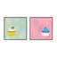 Kiwi And Star Cupcakes. Set Of 2 Print by Katy Montica-2100259143-2100259187