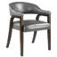 Chaises de salle à manger simples de style moderne Mid-Century de la collection LUMera, similicuir rembourré, structure en bois massif, sièges de cuisine et de salle à manger confortables gris-100888084
