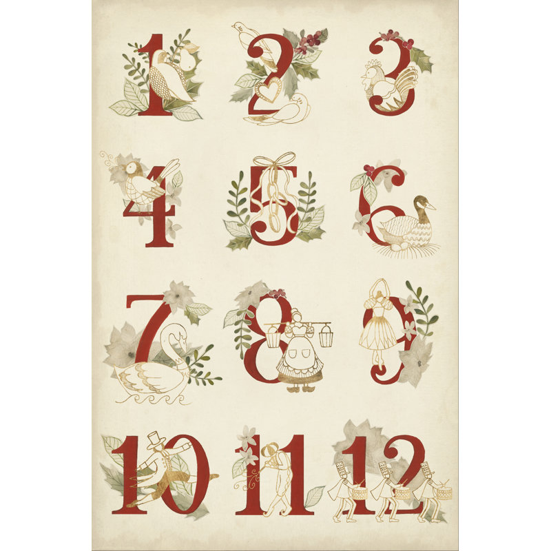 Les douze jours par Grace Popp - reproduction sur toile tendue, H 30 po x l 20 po