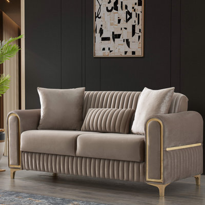 Causeuse convertible en tissu de velours Melody
