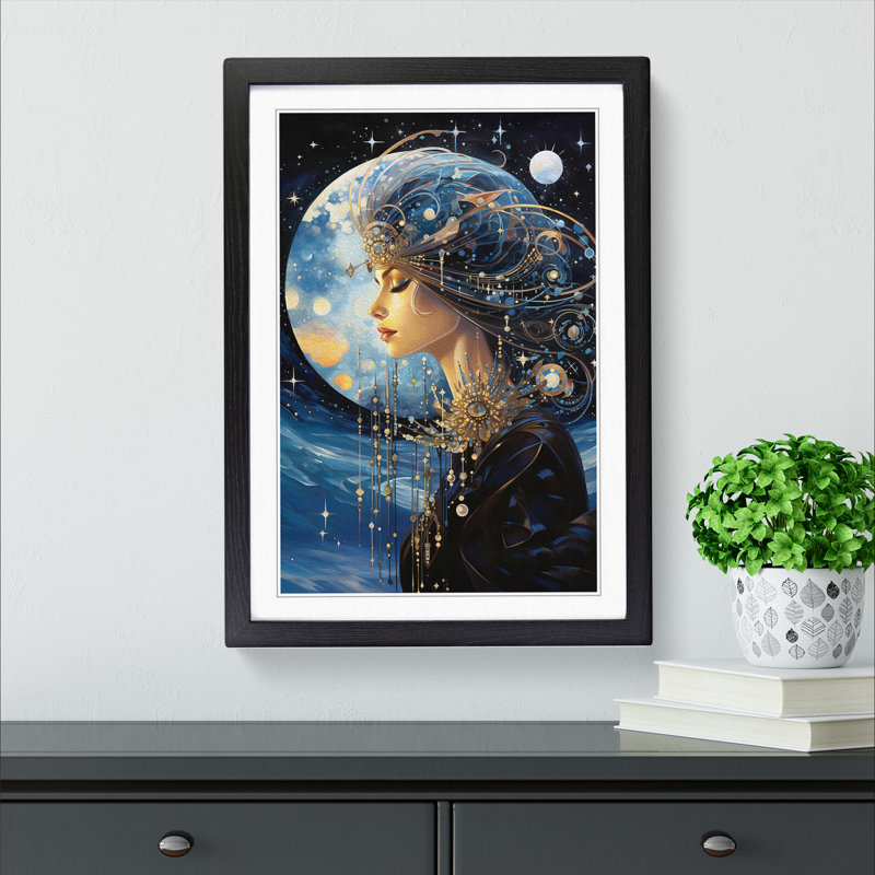 Single Picture Frame Print on Wood, Black Framed, 34cm H x 25cm W