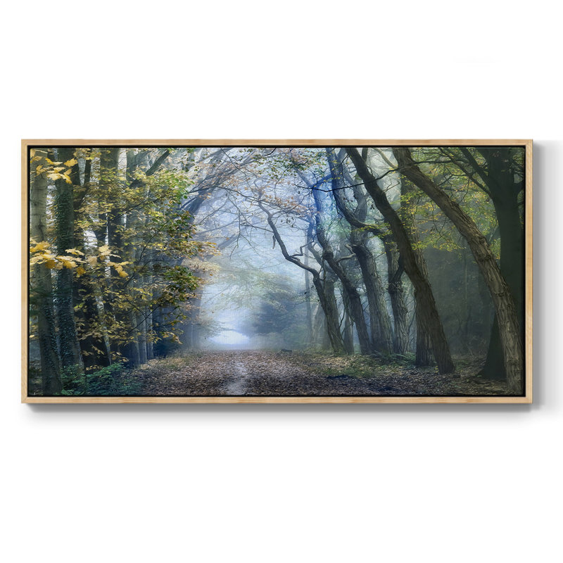 Forêt d'acacia - Toile tendue avec châssis, prête à accrocher, H 21 po x l 41 po, Blanc