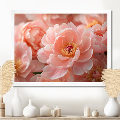 Martinez, photo de pivoines fermières au coucher du soleil II - pivoines, art mural