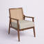 Chaise d'appoint en canne et bois massif Shonda-210381157