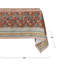 Nappe en coton et lin imprimée à la planche avec motif floral