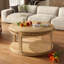Table basse ronde de 31,5 po avec pieds en bois massif Vespera-127298467