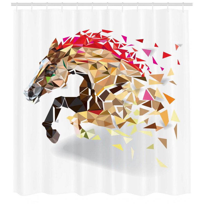 Ensemble de rideau de douche Horse, H 75 po x l 69 po