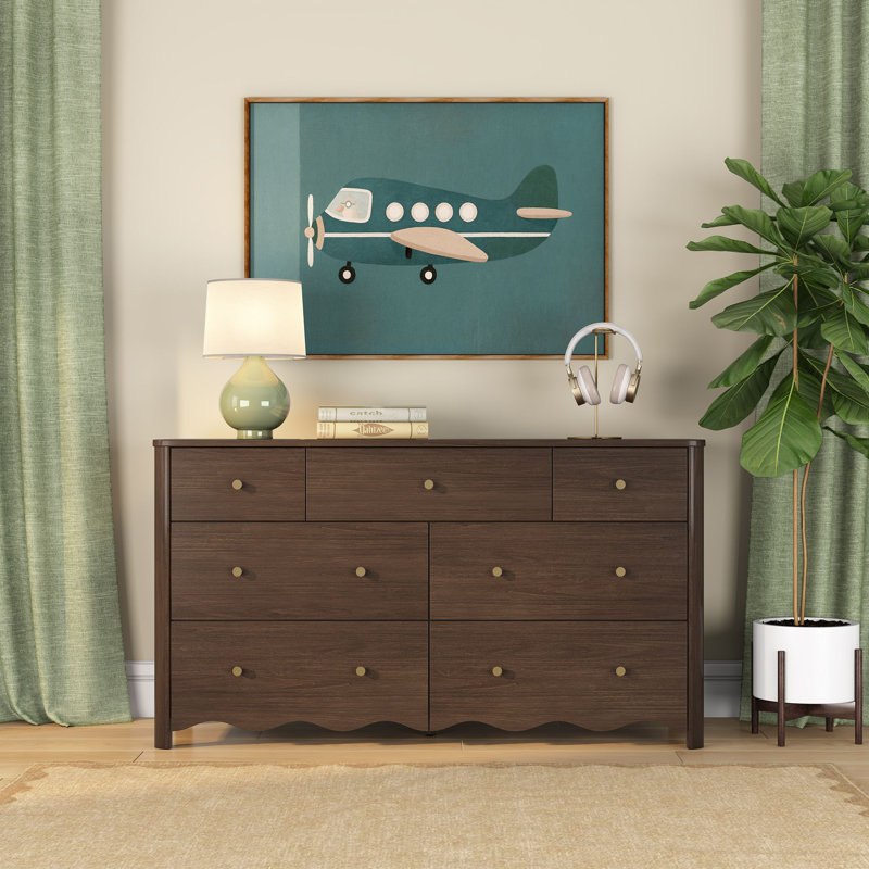 Sutton 7 Drawer Dresser, Walnut, Walnut