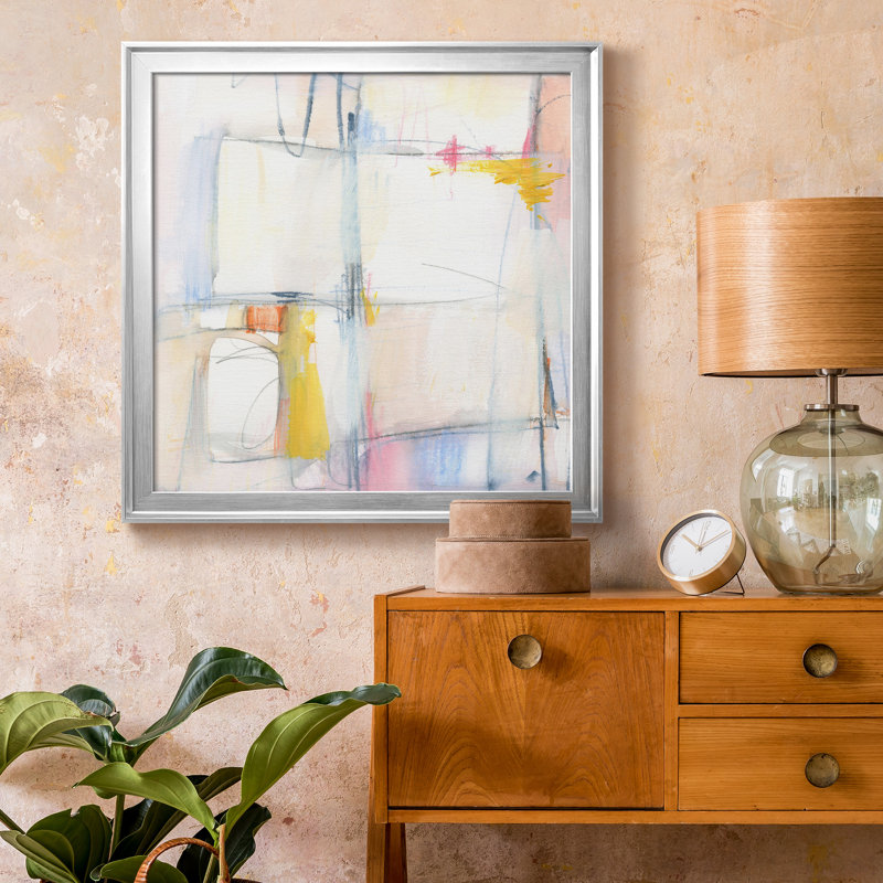 «Pastel Meld I», reproduction encadrée de qualité supérieure - prête à être accrochée, H 35,5 po x l 35,5 po x P 1,5 po