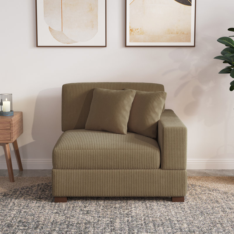 Milbrey 104.1Cm Wide Armchair, Camel Corduroy