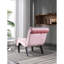 Fauteuil en velours rose doux pour les espaces de vie - Bureau sans accoudoirs confortable et rembourré de mousse-57988912