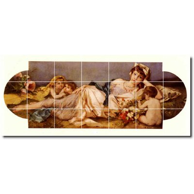 42"" x 18"" Ceramic Painting Decorative Mural Tile 6"" x 6 -  Picture-Tiles.com, W03024-M