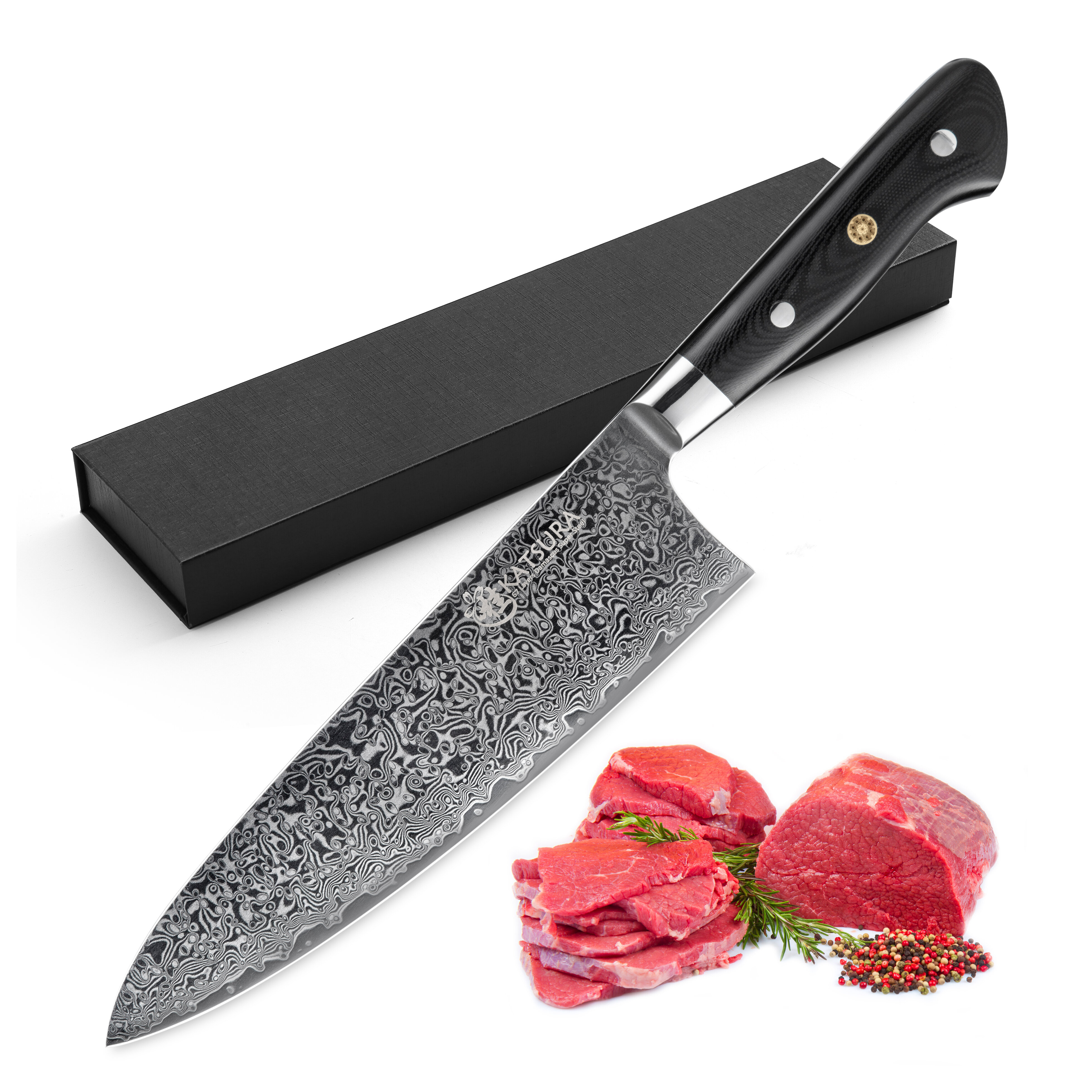 Technique Japanese Stainless Steel Double Hollow 6 Chef Knife 