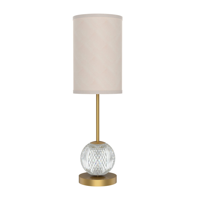 Marni LED Table Lamp, Natural Brass/Clear