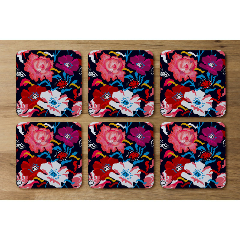 Square 6 Piece Coaster Set