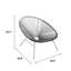 Ensemble de 2 chaises d'appoint d'intérieur / extérieur XL