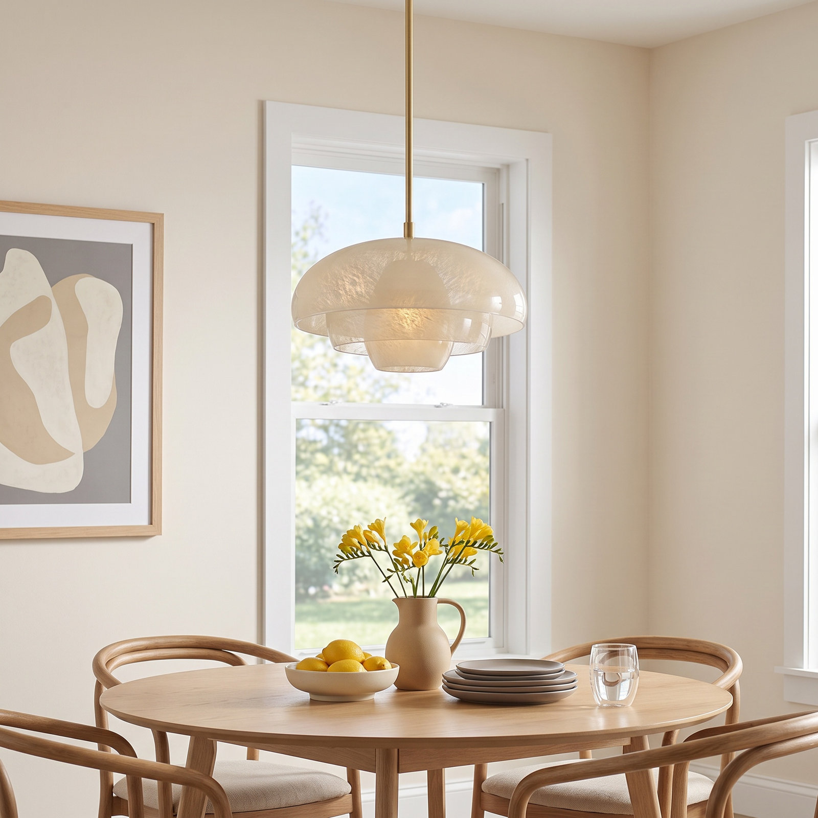 Auburndale Single Pendant, Brass