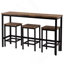Ensemble de table de salle à manger à hauteur de comptoir avec 3 tabourets et ensemble de table de pub