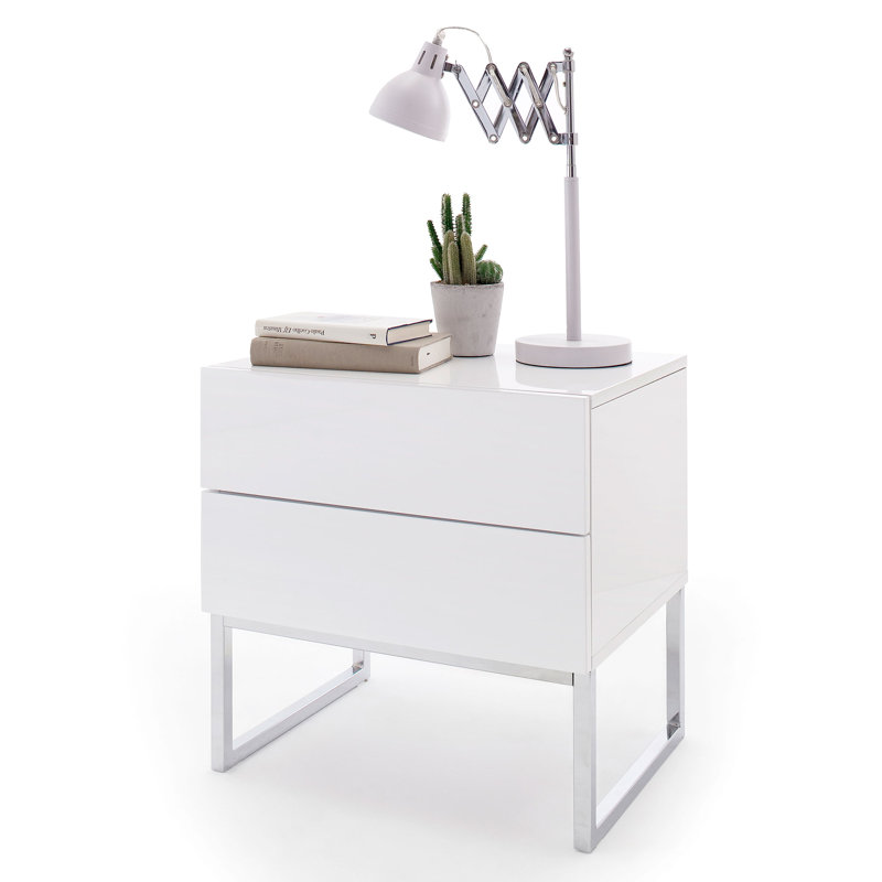 Susitna 50cm W Stainless Steel Bedside Table