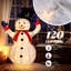 Décorations de Noël électriques bonhomme de neige 4 pi avec 120 lumières DEL