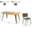 Shivani 5-Piece Modern Dining Set With Rectangular Wood Grain Table And 4 Upholstered Dining Chairs-105927012-103976997