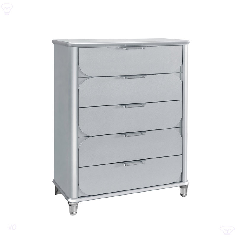 Commode argentée LAURA