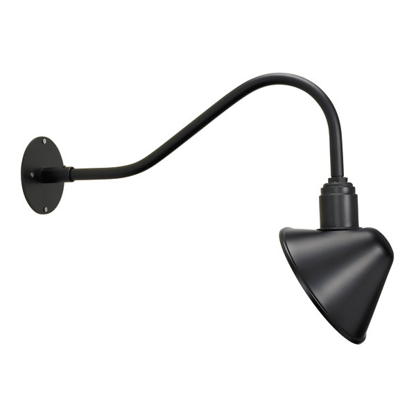 Applique murale d'extérieur 1 lumière Down, H 18 po x l 25 po x P 9 po