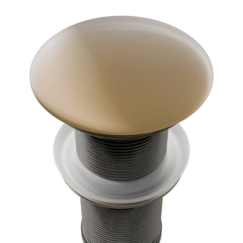 2.75" Umbrella Bathroom Pop-up Bathroom Sink Drain, Smoked Brushed Brass